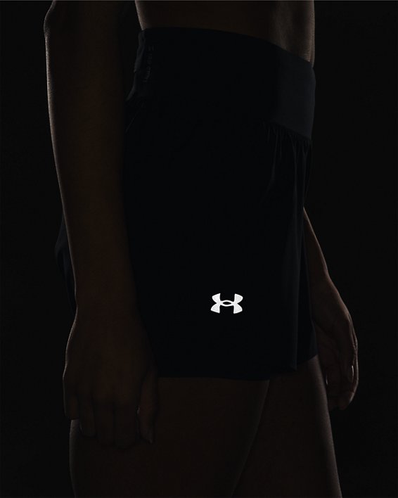 Women's UA Up The Pace 2-in-1 Shorts, Black, pdpMainDesktop image number 4
